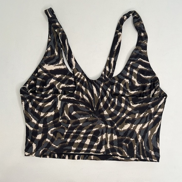 Sage Collective animal print black green sports bra size small - Picture 2 of 9
